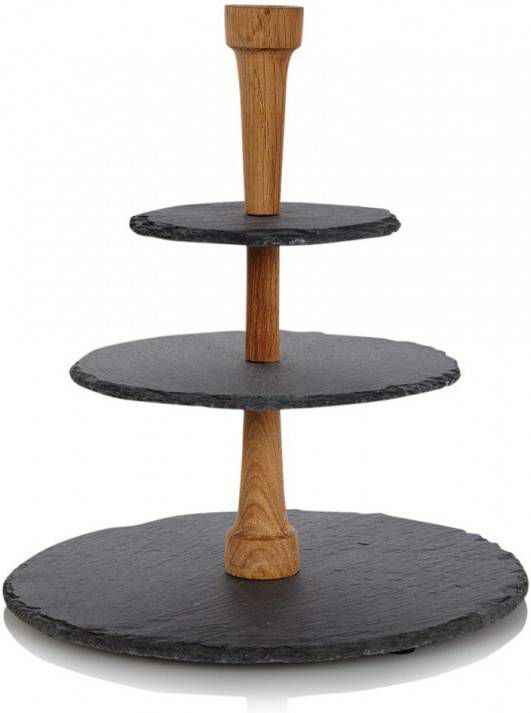 Boska Party Tower® 3 laagse Etagère van Leisteen Zwart ? 30 cm online kopen