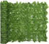 VidaXL Balkonscherm met groene bladeren 500x100 cm online kopen