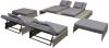 VIDAXL 5 delige Loungeset met kussens poly rattan grijs online kopen