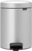 Brabantia Newicon Pedaalemmer 5 Liter Met Kunststof Binnenemmer Metallic Grey online kopen