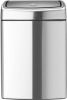 Brabantia Touch Bin Wandafvalemmer 10 Liter Met Kunststof Binnenemmer Matt Steel Fingerprint Proof online kopen