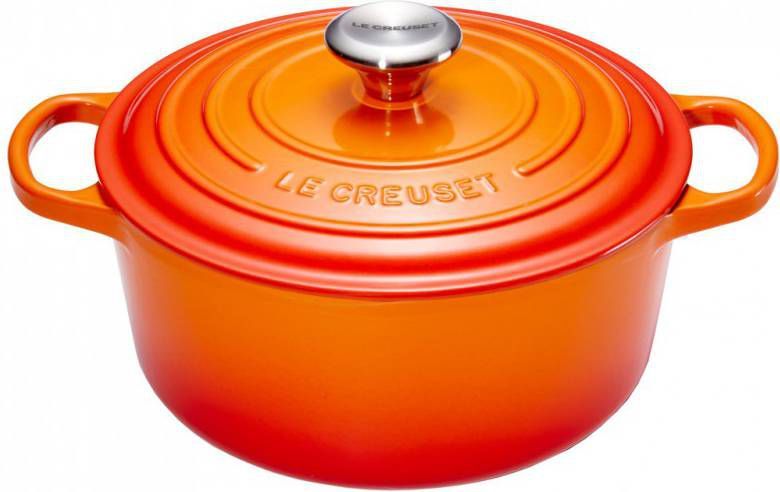 Le Creuset Ronde Stoof -/Braadpan 24 cm Oranje rood online kopen