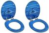 VidaXL Toiletbrillen Met Soft close Deksel 2 St Waterdruppel Mdf Blauw online kopen