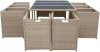 VidaXL 11 delige Tuinset met kussens poly rattan beige online kopen