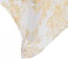 VIDAXL 2 st Tafelhoezen stretch 70 cm wit met gouden opdruk online kopen