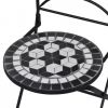 VidaXL Bistrotafel met 2 stoelen 60 cm mozaïek zwart/wit online kopen
