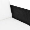 VIDAXL 3 delige Loungeset met kussens poly rattan zwart online kopen