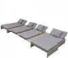 VIDAXL 5 delige Loungeset met kussens poly rattan grijs online kopen