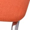 VIDAXL Eetkamerstoel oranje stof met chromen poot(set van 4 ) online kopen