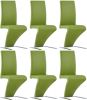 VidaXL Eetkamerstoelen met zigzag vorm 6 st kunstleer groen online kopen