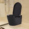 VidaXL Hangend toilet keramiek zwart online kopen