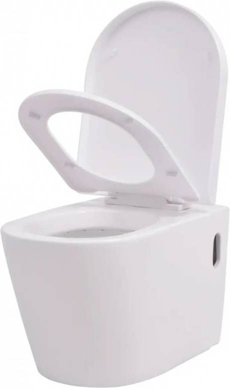 VIDAXL Hangend toilet met verborgen stortbak keramiek wit online kopen
