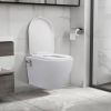 VidaXL Hangend toilet randloos met bidetfunctie keramiek wit online kopen