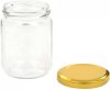 VIDAXL Jampotten met goudkleurige deksels 96 st 230 ml glas online kopen