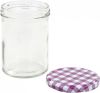 VIDAXL Jampotten met wit met paarse deksels 48 st 400 ml glas online kopen