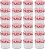 VIDAXL Jampotten met wit met rode deksels 24 st 110 ml glas online kopen