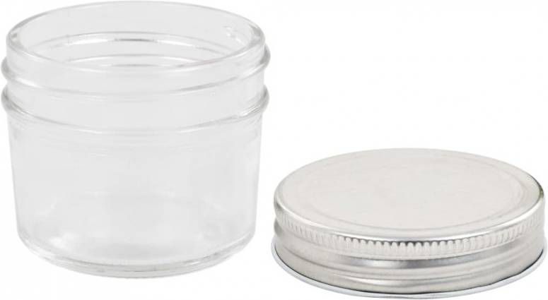VidaXL Jampotten Met Zilverkleurige Deksels 24 St 110 Ml Glas online kopen