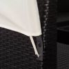 VidaXL Loungeset met luifels poly rattan zwart 34 delig online kopen