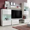 VidaXL Muurvitrine tv meubel met LED verlichting wit 5 delig online kopen