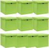 VidaXL Opbergboxen met deksels 10 st 32x32x32 cm stof groen online kopen