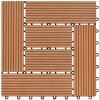VidaXL Terrastegels 11 stuks 30 x 30 cm WPC 1 m2 bruin online kopen
