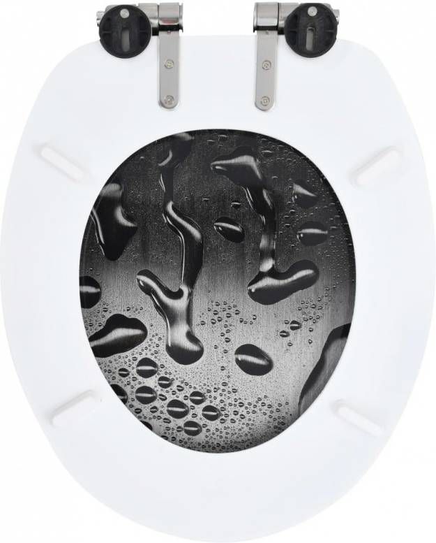 VidaXL Toiletbril met soft close deksel waterdruppel MDF online kopen