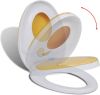 VidaXL Toiletbril Voor Volwassenen/kinderen Soft close Wit En Geel online kopen