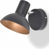 VidaXL Wandlampen voor 2 peertjes E27 zwart en goud 2 st online kopen