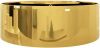 VIDAXL Wastafel met overloop 46, 5x15, 5 cm keramiek goudkleurig online kopen