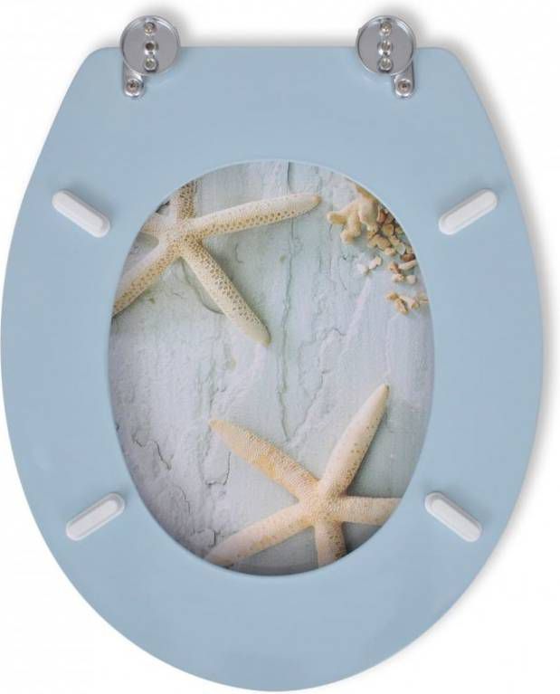 WC-bril met MDF deksel en zeester-ontwerp online kopen