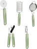 Fackelmann 5 delige set keukenhulpjes Ecolution Tools Groen/Zilverkleur online kopen