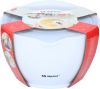 Alpina Set 3x Mengkom Met Deksel Beslagkommen Inhoud 1.2, 2 En 3.4 Liter Grijs/Wit online kopen
