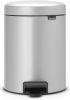 Brabantia Newicon Pedaalemmer 5 Liter Met Kunststof Binnenemmer Metallic Grey online kopen