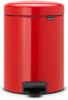 Brabantia Newicon Pedaalemmer 5 Liter Met Kunststof Binnenemmer Passion Red online kopen
