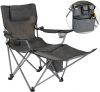 Huismerk Premium Kampeerstoel Luxe met Voetensteun Antraciet 60 x 118 x 88 cm online kopen