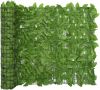 VidaXL Balkonscherm met groene bladeren 300x100 cm online kopen