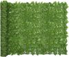 VidaXL Balkonscherm met groene bladeren 400x150 cm online kopen