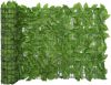 VidaXL Balkonscherm met groene bladeren 400x75 cm online kopen