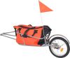 VidaXL Fietskar met tas oranje en zwart online kopen