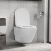 VidaXL Hangend toilet randloos keramiek wit online kopen