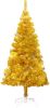 VidaXL Kunstkerstboom met standaard 215 cm PET goudkleurig online kopen