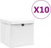 VidaXL Opbergboxen met deksels 10 st 28x28x28 cm wit online kopen