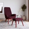 VidaXL Relaxstoel Met Voetenbank Stof Paars online kopen