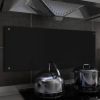 VidaXL Spatscherm keuken 100x40 cm gehard glas zwart online kopen