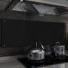 VidaXL Spatscherm keuken 120x40 cm gehard glas zwart online kopen
