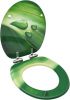 VidaXL Toiletbril Met Soft close Deksel Waterdruppel Mdf Groen online kopen