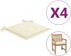 VIDAXL Tuinstoelkussens 4 st 50x50x3 cm stof cr&#xE8, mekleurig online kopen