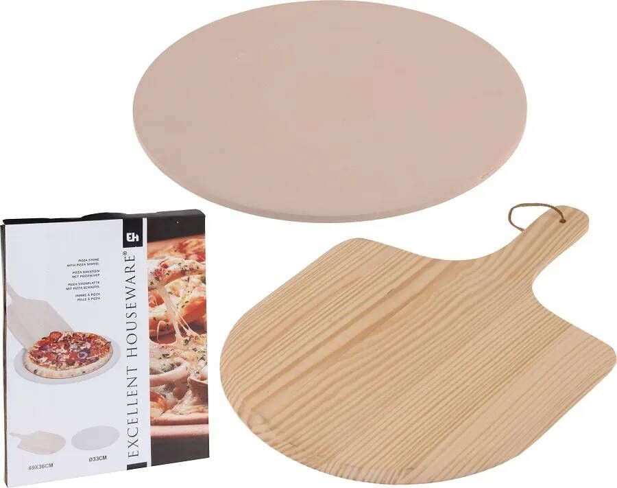 Excellent Houseware Pizza baksteen met pizza schep online kopen