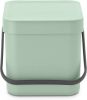 Brabantia Sort & Go Afvalemmer 6 Liter Jade Green online kopen