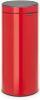 Brabantia Touch Bin Afvalemmer 30 Liter Met Kunststof Binnenemmer Passion Red online kopen